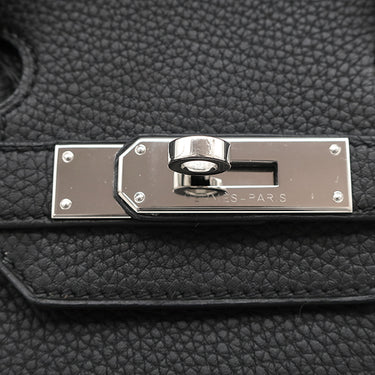 エルメス HERMES バーキン30 ブラック トゴ ハンドバッグ シルバー金具 黒