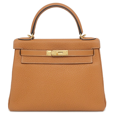 エルメス HERMES ケリー28 内縫い トフィ トリヨンクレマンス 2WAYバッグ ゴールド金具 茶