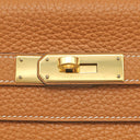 エルメス HERMES ケリー28 内縫い トフィ トリヨンクレマンス 2WAYバッグ ゴールド金具 茶