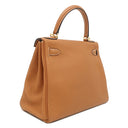 エルメス HERMES ケリー28 内縫い トフィ トリヨンクレマンス 2WAYバッグ ゴールド金具 茶
