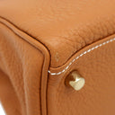 エルメス HERMES ケリー28 内縫い トフィ トリヨンクレマンス 2WAYバッグ ゴールド金具 茶
