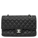 シャネル CHANEL マトラッセ 25 Wチェーン A01112 ブラック キャビアスキン ショルダーバッグ ゴールド金具 ココマーク ダブルフラップ