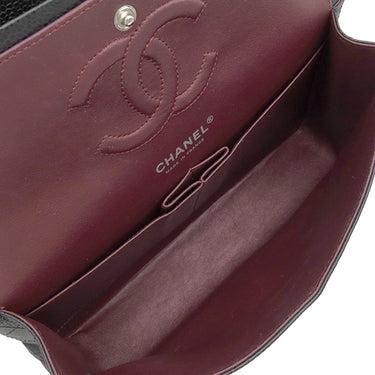 シャネル CHANEL マトラッセ 25 Wチェーン A01112 ブラック キャビアスキン ショルダーバッグ ゴールド金具 ココマーク ダブルフラップ