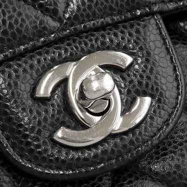 シャネル CHANEL マトラッセ 25 Wチェーン A01112 ブラック キャビアスキン ショルダーバッグ ゴールド金具 ココマーク ダブルフラップ