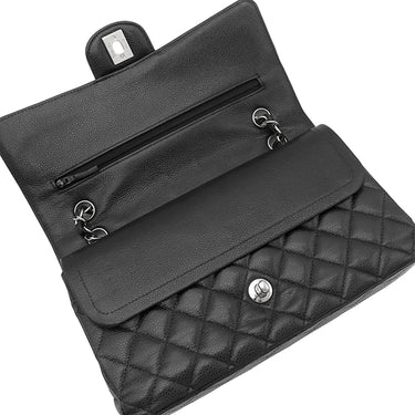 シャネル CHANEL マトラッセ 25 Wチェーン A01112 ブラック キャビアスキン ショルダーバッグ ゴールド金具 ココマーク ダブルフラップ