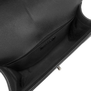 シャネル CHANEL ボーイシャネル 25 A67086 ブラック キャビアスキン ショルダーバッグ シルバー金具 黒 チェーンバッグ