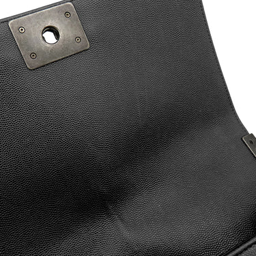 シャネル CHANEL ボーイシャネル 25 A67086 ブラック キャビアスキン ショルダーバッグ シルバー金具 黒 チェーンバッグ