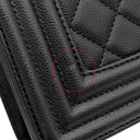 シャネル CHANEL ボーイシャネル 25 A67086 ブラック キャビアスキン ショルダーバッグ シルバー金具 黒 チェーンバッグ