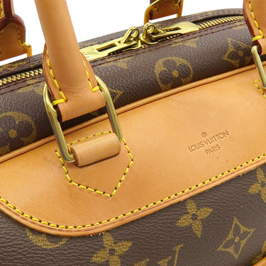 ルイヴィトン LOUIS VUITTON ドーヴィル M47270 モノグラム モノグラムキャンバス ハンドバッグ ゴールド金具 茶 ボーリングヴァニティ 鍵・パドロック欠品