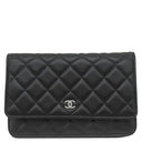 シャネル CHANEL マトラッセ タイムレス クラシック AP0250 ブラック キャビアスキン チェーンウォレット シルバー金具 ココマーク