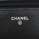 シャネル CHANEL マトラッセ タイムレス クラシック AP0250 ブラック キャビアスキン チェーンウォレット シルバー金具 ココマーク