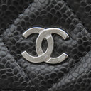 シャネル CHANEL マトラッセ タイムレス クラシック AP0250 ブラック キャビアスキン チェーンウォレット シルバー金具 ココマーク