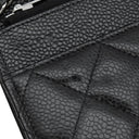 シャネル CHANEL マトラッセ タイムレス クラシック AP0250 ブラック キャビアスキン チェーンウォレット シルバー金具 ココマーク