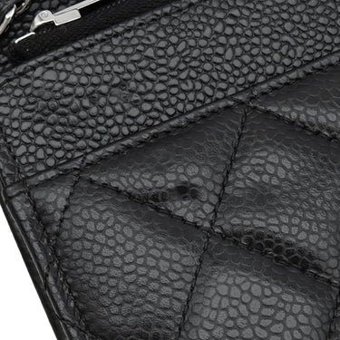 シャネル CHANEL マトラッセ タイムレス クラシック AP0250 ブラック キャビアスキン チェーンウォレット シルバー金具 ココマーク