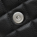 シャネル CHANEL マトラッセ タイムレス クラシック AP0250 ブラック キャビアスキン チェーンウォレット シルバー金具 ココマーク