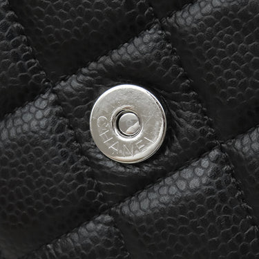 シャネル CHANEL マトラッセ タイムレス クラシック AP0250 ブラック キャビアスキン チェーンウォレット シルバー金具 ココマーク