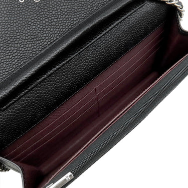 シャネル CHANEL マトラッセ タイムレス クラシック AP0250 ブラック キャビアスキン チェーンウォレット シルバー金具 ココマーク
