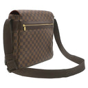 ルイヴィトン LOUIS VUITTON バスティーユ N45258 ダミエエベヌ ダミエキャンバス ショルダーバッグ ゴールド金具 茶