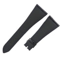 オーダー品 ブルガリ AA48 アショーマ用 クロコバンド ブラック クロコダイル 腕時計パーツ 未使用 汎用 他社製 ベルト ストラップ 28mm 黒