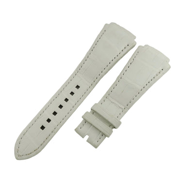 ハリーウィンストン Harry Winston ホワイト クロコダイル 腕時計パーツ 純正 替え クロコ バンド ベルト ストラップ 本革 ワニ 27ｍｍ ホワイト 白