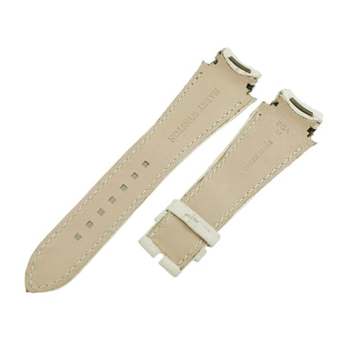 ハリーウィンストン Harry Winston ホワイト クロコダイル 腕時計パーツ 純正 替え クロコ バンド ベルト ストラップ 本革 ワニ 27ｍｍ ホワイト 白