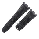 オーダー品 ロイヤルオーク用 クロコバンド ブラック クロコダイル 腕時計パーツ 未使用 汎用 他社製 ベルト ストラップ 26mm 黒