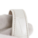 腕時計 ハリーウィンストン Harry Winston メンズ 純正 クロコ ベルト ストラップ 25ｍｍ 白