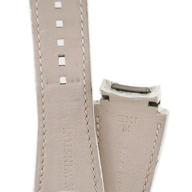 腕時計 ハリーウィンストン Harry Winston メンズ 純正 クロコ ベルト ストラップ 25ｍｍ 白