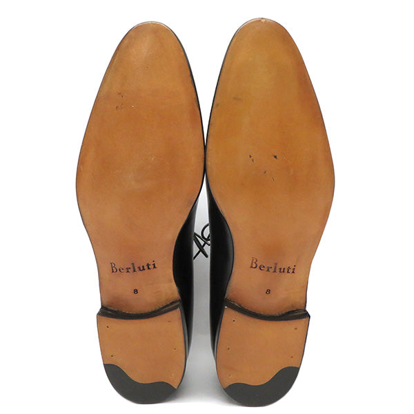 ベルルッティ BERLUTI グリーン ヴェネチアスクリットレザー #8 靴 カリグラフィ パティーヌ