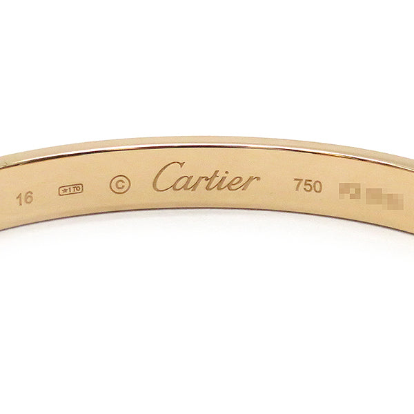 カルティエ Cartier ピンクゴールド K18PG #16 ブレスレット 750 18K 18金 RG ローズゴールド
