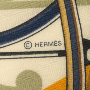 エルメス HERMES テラコッタ×マンゴー×ヴェール アマンド カシミヤ シルク ストール ヴォワチュール アン エキリーブル