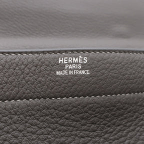 エルメス HERMES サックアデペッシュ 38 グラファイト トリヨンクレマンス ブリーフケース シルバー金具 ビジネスバッグ