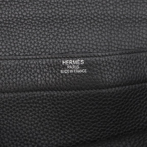 エルメス HERMES サックアデペッシュ 41 ブラック トリヨンクレマンス ブリーフケース シルバー金具 ビジネスバッグ 黒