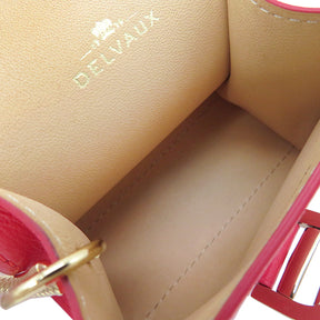 デルヴォー DELVAUX ピンク レザー キーホルダー ゴールド金具 バッグチャーム