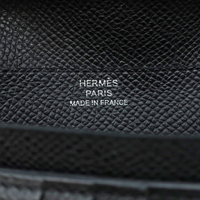 エルメス HERMES ブラック ヴォーエプソン 二つ折り財布 ブラック金具 黒