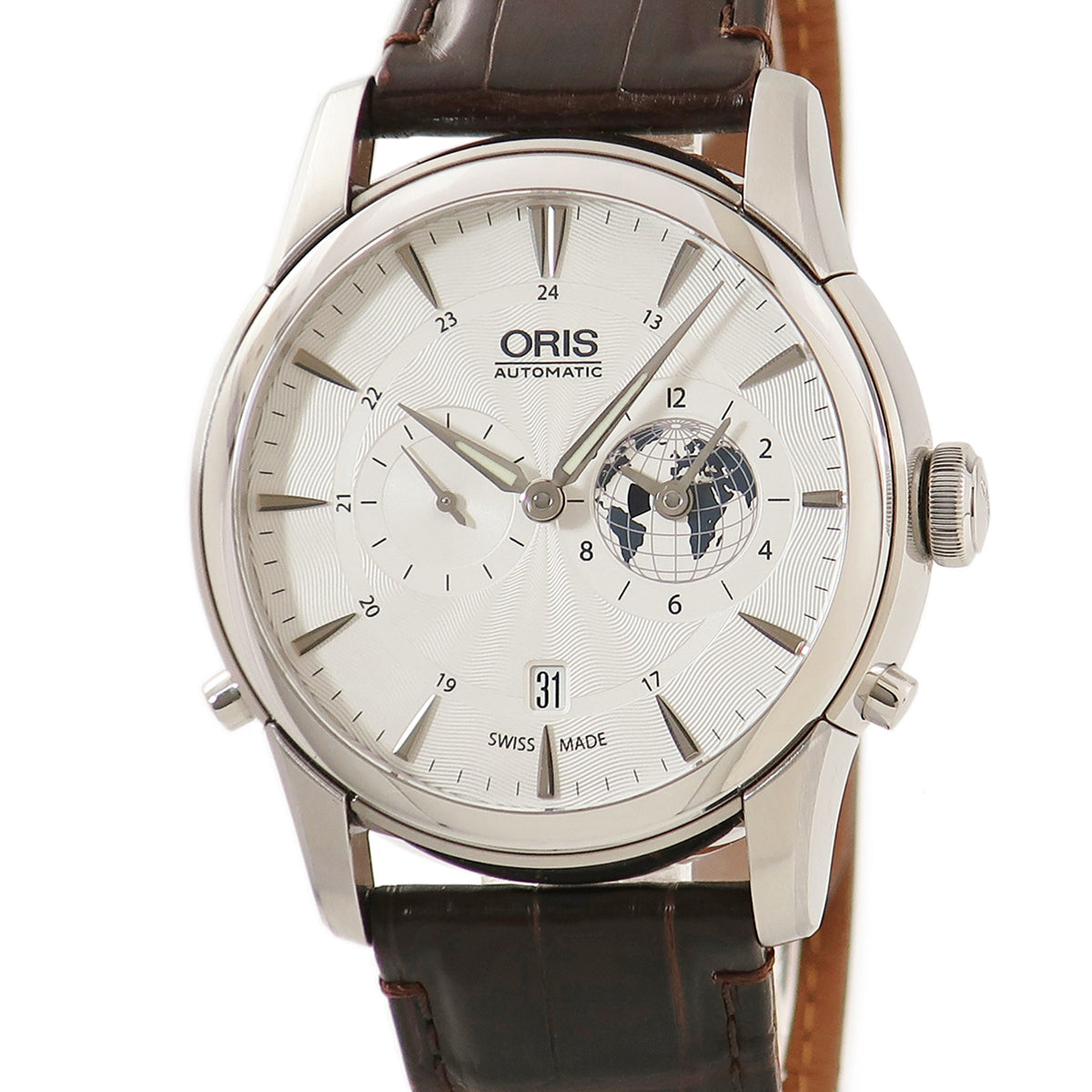 オリス ORIS アートリエ グリニッジミーンタイム限定 01 690 7690 4081-Set LS Kroko 自動巻き メンズ バー