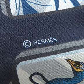 エルメス HERMES ツイリー マリン×グリス×ゴールド シルク スカーフ 新品 未使用【Hermes Story/エルメスストーリー】