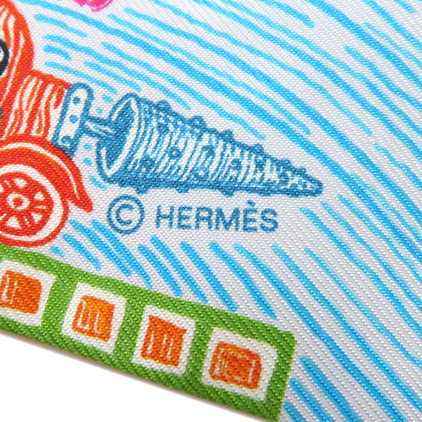 エルメス HERMES ツイリー ローズ×ターコイズ×オレンジ シルク スカーフ 新品 未使用【SUPER SILK QUEST/スーパー シルク クエスト】