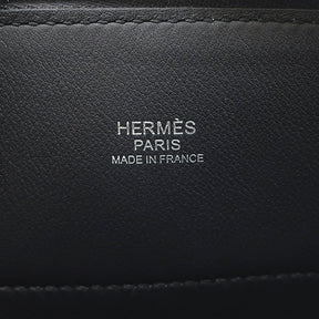 エルメス HERMES ボリード スケート 31 ブラック×ナチュラルサブレ×マルチカラー エヴァ―グレイン ショルダーバッグ シルバー金具 黒