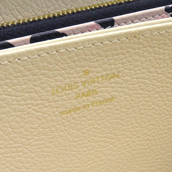 ルイヴィトン LOUIS VUITTON クレーム ジッピー ウォレット M80685 モノグラムアンプラント 長財布 ゴールド金具 白 ワ