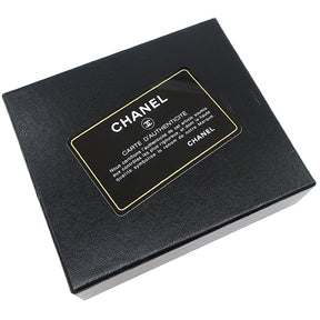 シャネル CHANEL ライトブルー キャビアスキン 二つ折り財布 シルバー金具 水色 コンパクトウォレット