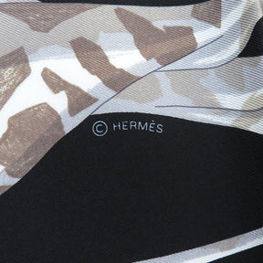 エルメス HERMES カレ90 CARRE ブラック×ジョーヌ×マルチカラー シルク スカーフ 【HERMES STORY/エルメスストーリー】