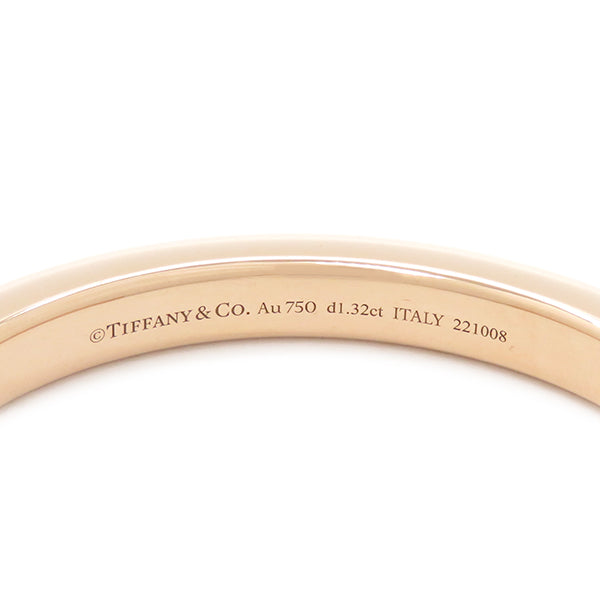 ティファニー Tiffany & Co ロックバングル ラージ ローズゴールド×ホワイトゴールド K18PG K18WG ブレスレット T＆Co. 750 18K RG パヴェダイヤ