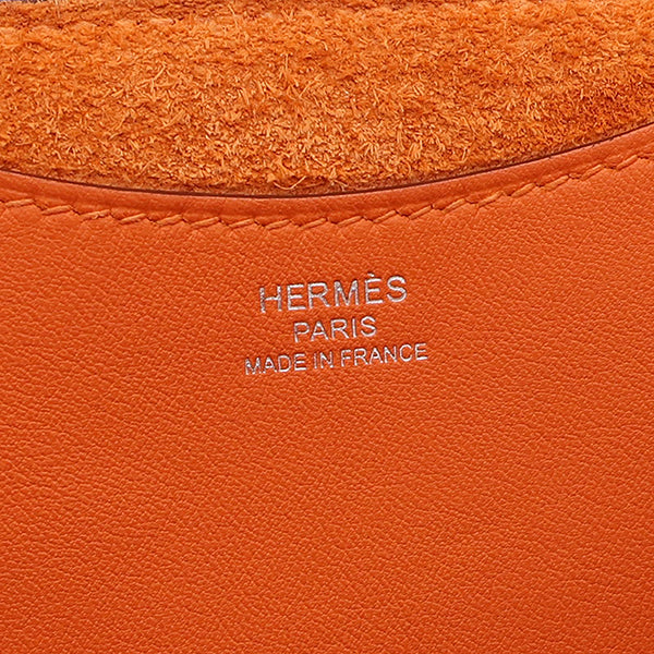 エルメス HERMES インザループ18 オレンジ トリヨンクレマンス ヴォースイフト ハンドバッグ シルバー金具 オレンジ