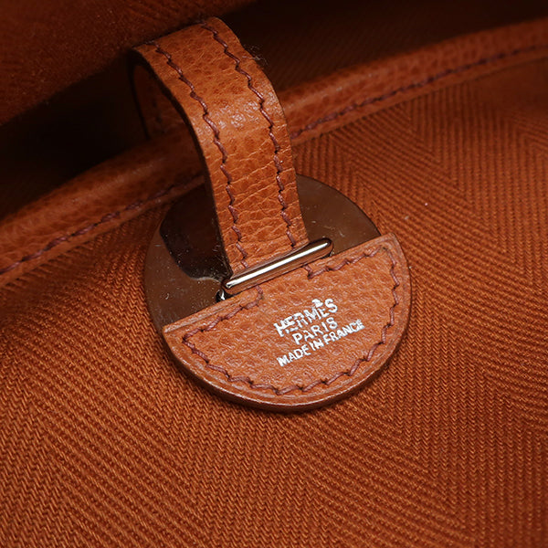 エルメス HERMES サック コロラド PM ポティロン ヴァッシュリエジェ トワルシェブロン ショルダーバッグ シルバー金具 オレンジ ワンショルダー