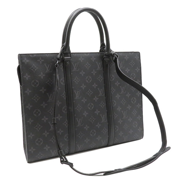 ルイヴィトン LOUIS VUITTON サックプラ ホリゾンタルジップ M45265 モノグラムエクリプス モノグラムエクリプスキャンバス  2WAYバッグ マットブラック金具 黒 トートバッグ ビジネスバッグ