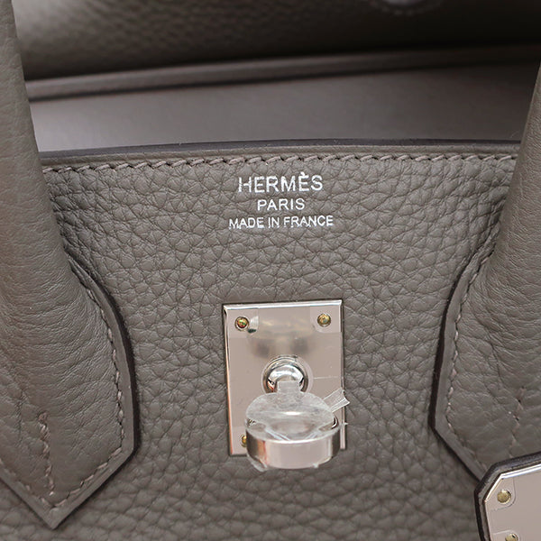 エルメス HERMES バーキン25 グリメイヤー トゴ ハンドバッグ シルバー金具 未使用