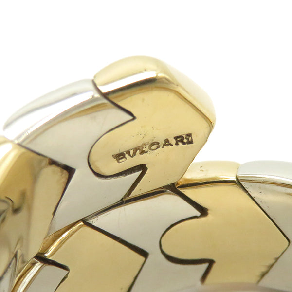 ブルガリ BVLGARI イエローゴールド×シルバー K18YG ステンレススチール リング 指輪 750 18K