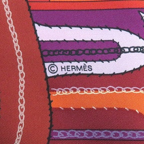 エルメス HERMES カレ90 CARRE シクラメン×ローズビュヴァール×ルージュ シルク スカーフ 【ESPRIT AINOU/アイヌの心】