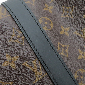 ルイヴィトン LOUIS VUITTON キーポル バンドリエール 45 M56711 モノグラムマカサー モノグラムマカサー ボストンバッグ シルバー金具 茶 黒